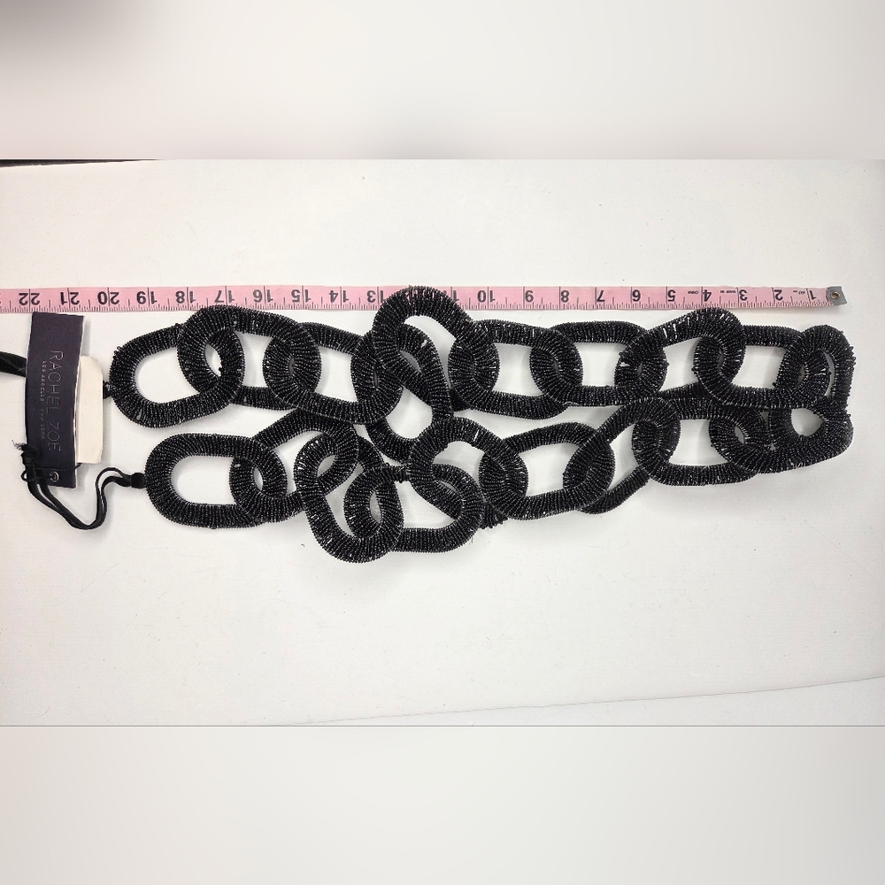 Rachel Zoe Black Beaded Chainlink Halloween Garland‎ Banner - Picture 3 of 8